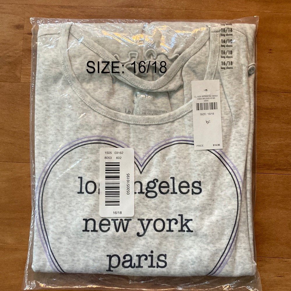 BNWT Justice long sleeve T-shirt